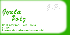 gyula polz business card